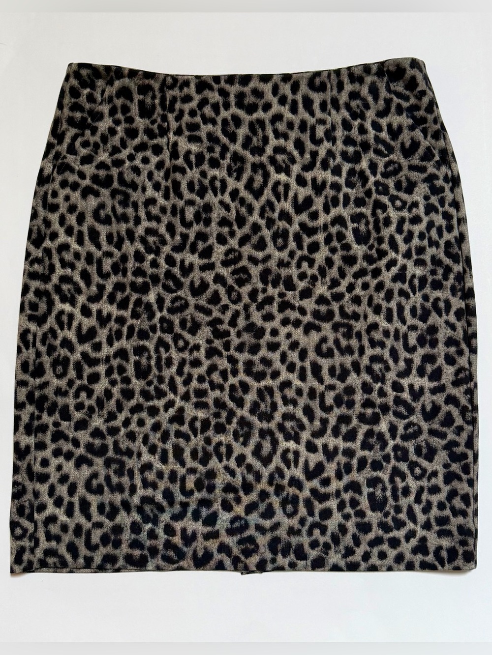 CAbi Leopard Print Pencil Skirt - Black and Tan